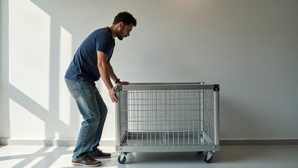 aluminum vs steel heavy duty dog crates demonstration